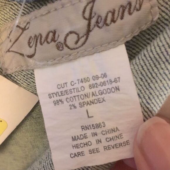 NWT Zena Jeans Denim Jacket Belt - Picture 3 of 4